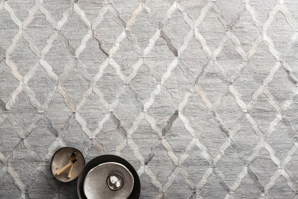 Loloi Dorado DB-04 60% Viscose, 40% Leather Hand Stitched Contemporary Rug DORADB-04GYGY93D0