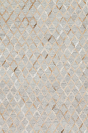 Loloi Dorado DB-04 60% Viscose, 40% Leather Hand Stitched Contemporary Rug DORADB-04GYSA93D0