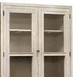 Dovetail Waylon 90" High Reclaimed Pine Large Storage Cabinet Finished in a Light Grey Wash DOV100000