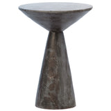 Bruno Bluestone Round Hourglass Shaped Side Table