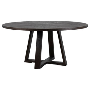 Dovetail Merrick Round Dining Table Dark Brown DOV10340DB