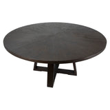 Dovetail Merrick Round Dining Table Dark Brown DOV10340DB