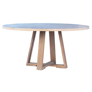 Dovetail Evan 63" Round Pedestal Dining Table DOV10340