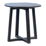 Lilian Black Marble Top and Black Elm Cross Leg Contemporary End Table