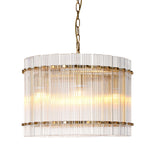 Dovetail Ivy 21" Diameter Glass and High Polish Brass Hanging Chandelier Lamp DOV10534