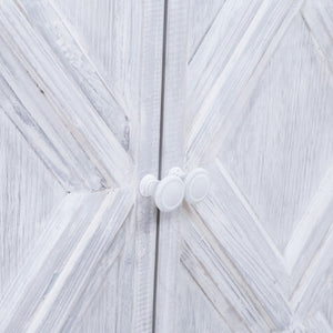 Dovetail Santana 94" Reclaimed Pine White Washed Painted Carved Sideboard DOV10825