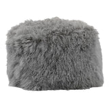 Dovetail Alden Mohair Square Pouf DOV11008