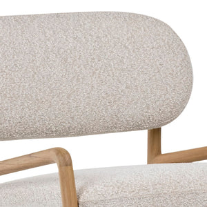 Dovetail Lola Mindi Wood and Linen Upholstered Occasional Chair DOV11586NAT