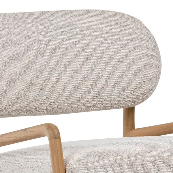 Dovetail Lola Mindi Wood and Linen Upholstered Occasional Chair DOV11586NAT