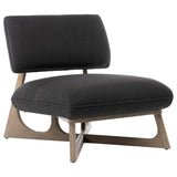 Kyle Natural Mindi Wood and Linen Upholstered Occasional Chair