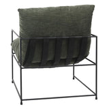 Dovetail Brooks Black Iron Hammock Style Occasional Chair with Cushion DOV12064GR