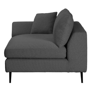 Dovetail Oslo 113" Modern Sofa Chaise DOV12147R-CHAR