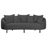 Dovetail Caleb 82" Rounded Arm Sofa Boucle  DOV12149-CHAR