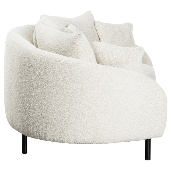 Dovetail Caleb 82" Rounded Arm Sofa Boucle  DOV12149-CRM