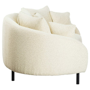 Dovetail Caleb 82" Rounded Arm Sofa Boucle  DOV12149-BEIG