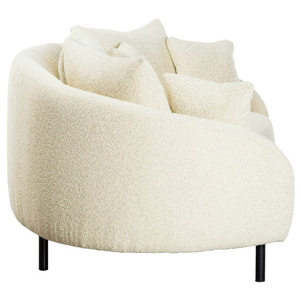 Dovetail Caleb 82" Rounded Arm Sofa Boucle  DOV12149-BEIG