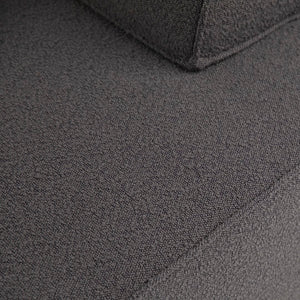 Dovetail Ryker 53" Square Modular Modern Chair Boucle Charcoal DOV12160-CHAR