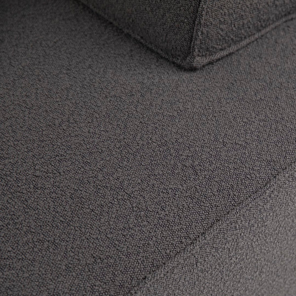 Dovetail Ryker 53" Square Modular Modern Chair Boucle Charcoal DOV12160-CHAR