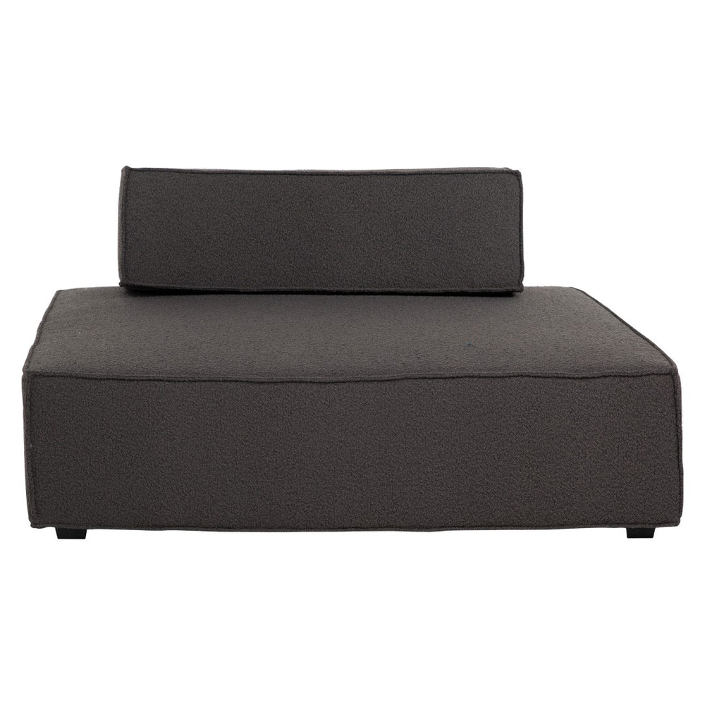 Dovetail Ryker 53" Square Modular Modern Chair Boucle Charcoal DOV12160-CHAR