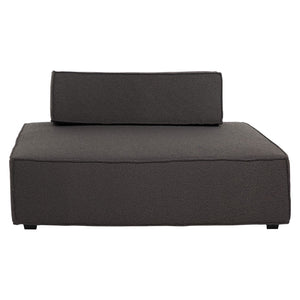 Dovetail Ryker 53" Square Modular Modern Chair Boucle Charcoal DOV12160-CHAR