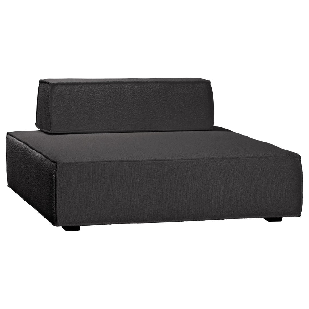 Dovetail Ryker 53" Square Modular Modern Chair Boucle Charcoal DOV12160-CHAR