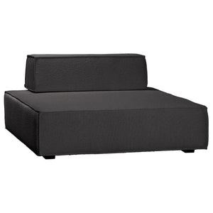 Dovetail Ryker 53" Square Modular Modern Chair Boucle Charcoal DOV12160-CHAR