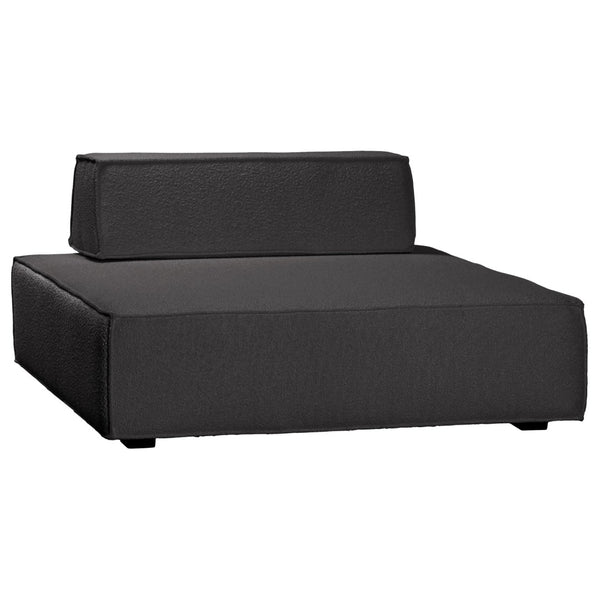 Dovetail Ryker 53" Square Modular Modern Chair Boucle Charcoal DOV12160-CHAR