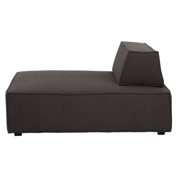 Dovetail Ryker 53" Square Modular Modern Chair Boucle Charcoal DOV12160-CHAR