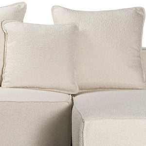 Dovetail Zayn 118" Modern Sofa Chaise DOV12162R-CRM