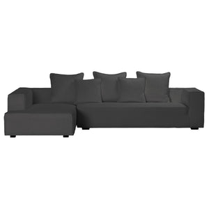 Dovetail Zayn 118" Modern Sofa Chaise DOV12162L-CHAR