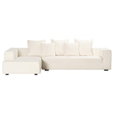 Dovetail Zayn 118" Modern Sofa Chaise DOV12162L-CRM