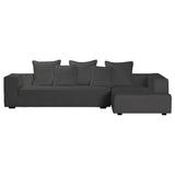 Dovetail Zayn 118" Modern Sofa Chaise DOV12162R-CHAR