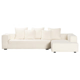 Dovetail Zayn 118" Modern Sofa Chaise DOV12162R-CRM