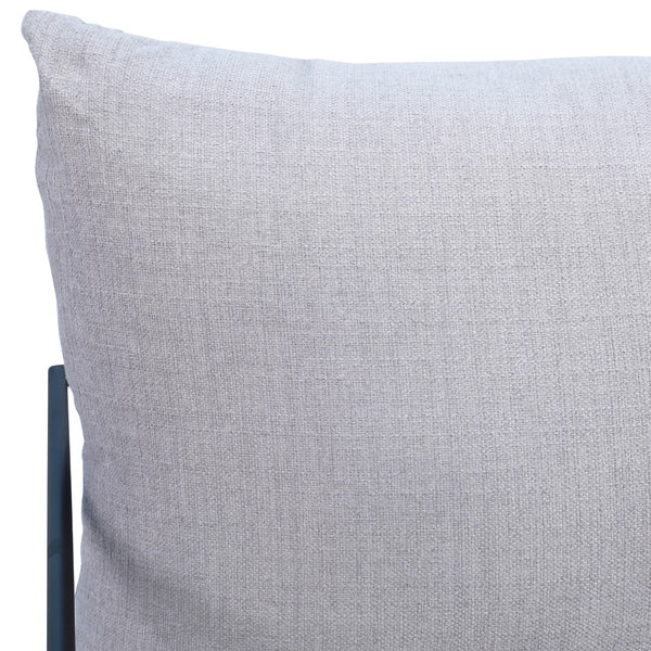 Dovetail Manlo Modern Black Iron and Cotton Blend Upholstered Arm Chair DOV12170