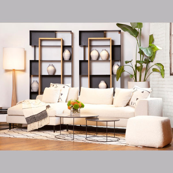 Dovetail Oslo 113" Modern Sofa Chaise DOV12147R-CRM