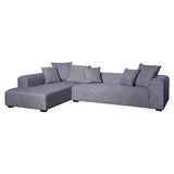 Dovetail Lyla 119" Modern Linen Sectional DOV12186R-BL