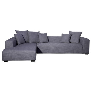 Dovetail Lyla 119" Modern Linen Sectional DOV12186R-BL