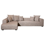 Dovetail Lyla 119" Modern Linen Sectional DOV12186R-TAUP