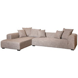 Dovetail Lyla 119" Modern Linen Sectional DOV12186R-TAUP