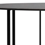 Dovetail Austin 87" Black Porcelain Tile Top and Metal Base Double Pedestal Oval Dining Table DOV12189