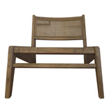 Dovetail Paulino Urban Elm and Natural Woven Rattan Occassional Lounge Chair Finished in a Weathered Dark Brown DOV13165