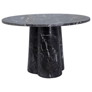 Dovetail Selina Round Dining Table Black DOV14598BK
