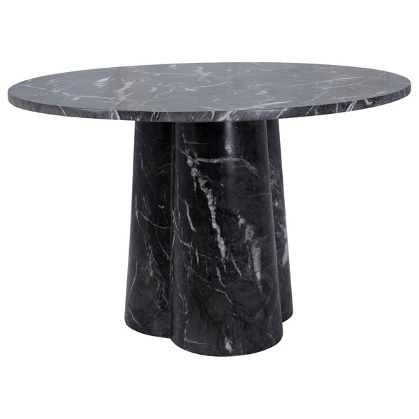 Dovetail Selina Round Dining Table Black DOV14598BK