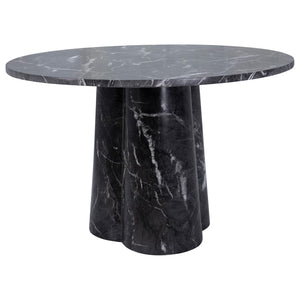 Dovetail Selina Round Dining Table Black DOV14598BK