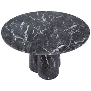 Dovetail Selina Round Dining Table Black DOV14598BK