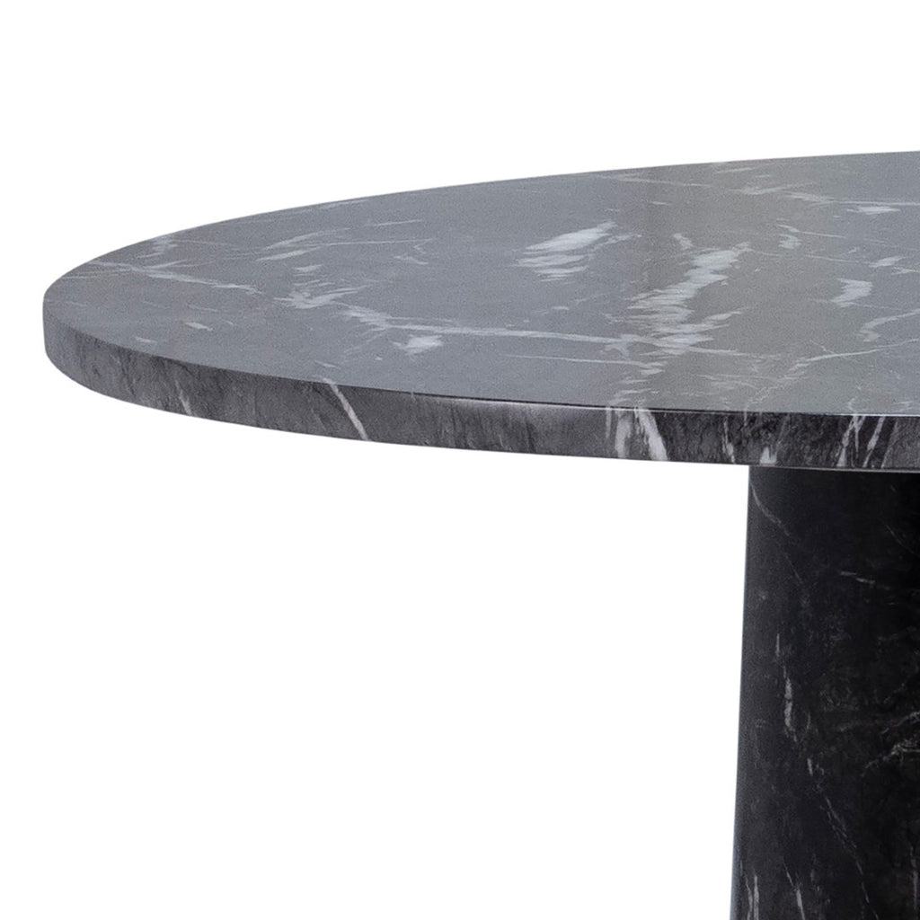 Dovetail Selina Round Dining Table Black DOV14598BK