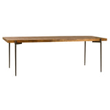Dovetail Myla 88" Rectangular Mango Wood and Cast Iron Dining Table DOV15004