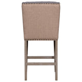 Dovetail Abel Two-Toned Jute and Light Grey Performance Linen Wingback DOV1525BS