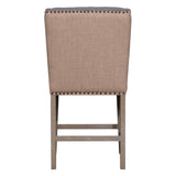 Dovetail Abel Two-Toned Jute and Light Grey Performance Linen Wingback DOV1525CS
