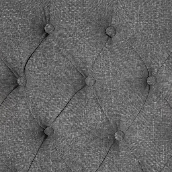 Dovetail Abel Two-Toned Jute and Light Grey Performance Linen Wingback Dining Chair DOV1525